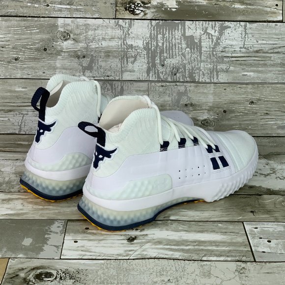 Under Armour Project Rock 1 White Gold Navy Gym - Picture 6 of 11